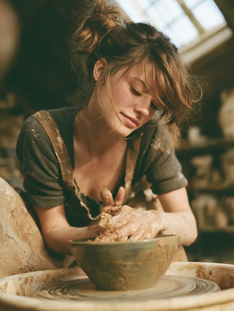 Ceramic artist shaping a bowl on the wheel — patient, deliberate work, the same posture a trip budget deserves