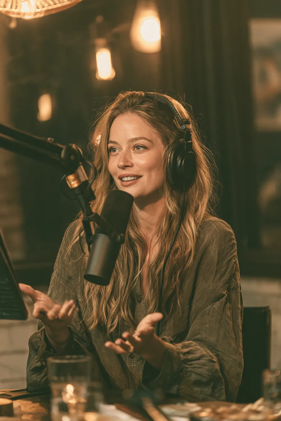 Radio host speaking into a studio microphone — one clear channel instead of crosstalk, the consolidation idea itself